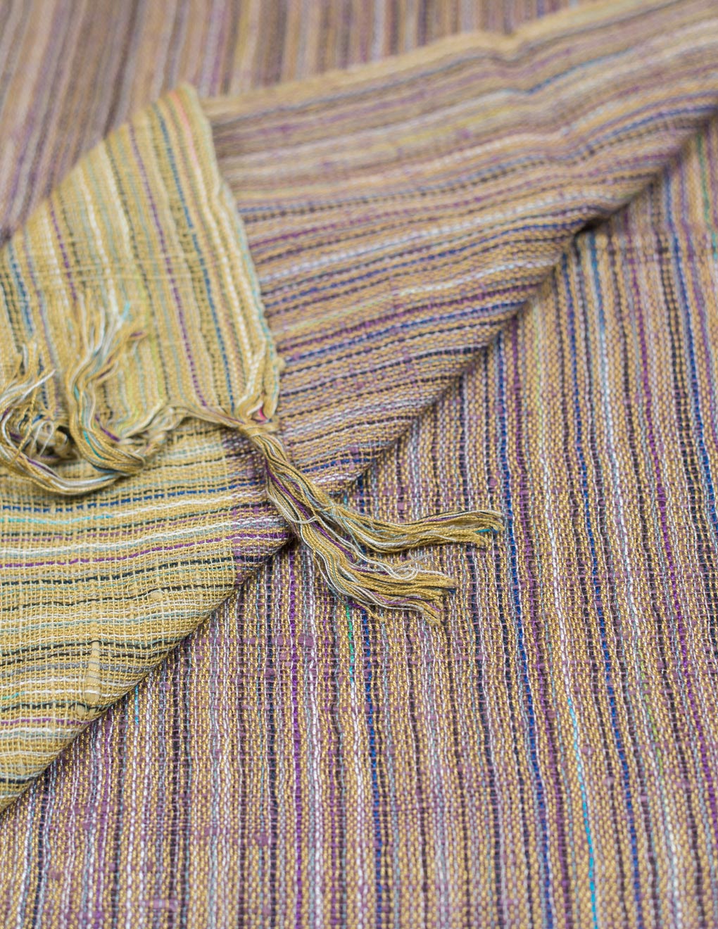 Violet Handloom Cotton Matka Silk Stole