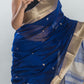 Blue Hand Woven Pure Maheshwari Silk Buti Saree