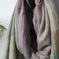 Grey Handloom Cotton Matka Silk Stole