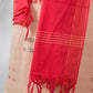 Beige Handloom Cotton Woven Unstitched Suit