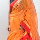Coral Hand Woven Pure Maheshwari Silk Buti Saree