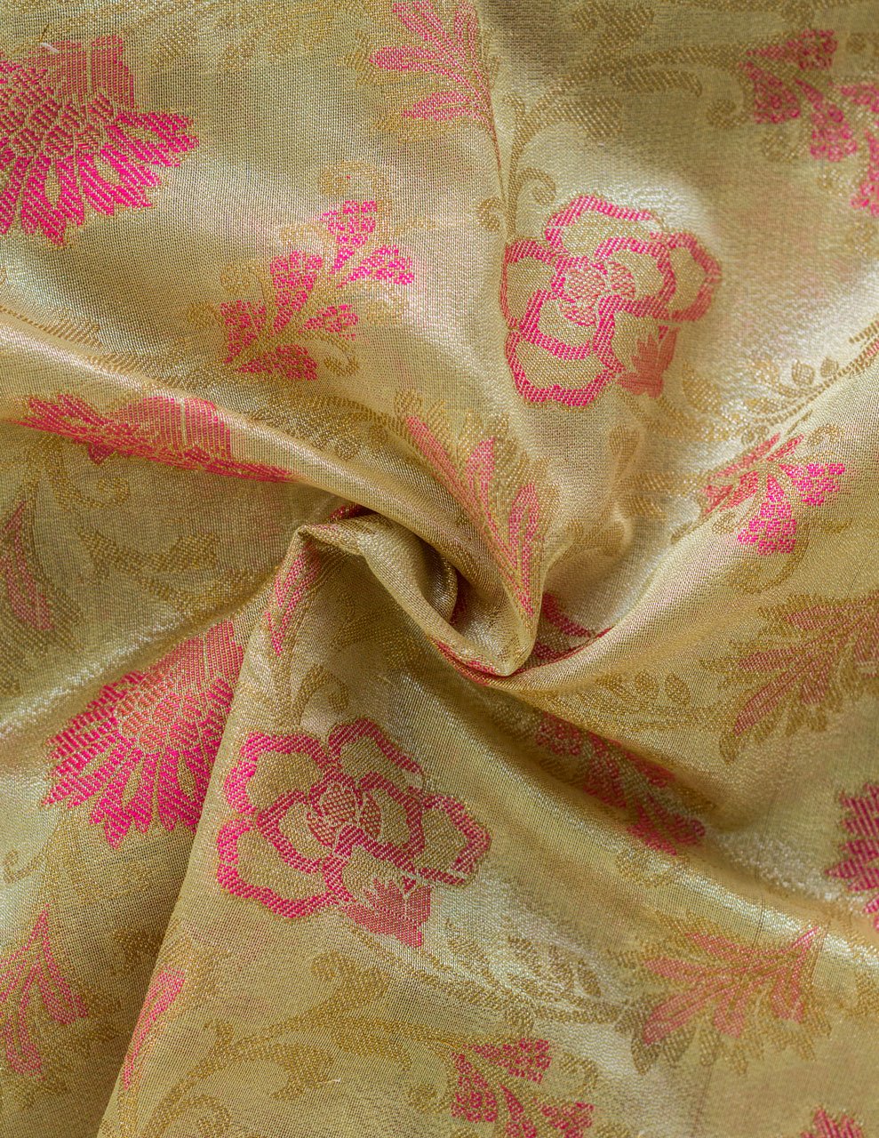 Pink & Gold Banarasi Nimzari Silk Suits with Banarasi Chanderi Dupatta - Artytales