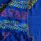Blue Bengal Kantha Viscose Stole - Artytales