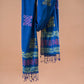 Blue Bengal Kantha Viscose Stole - Artytales